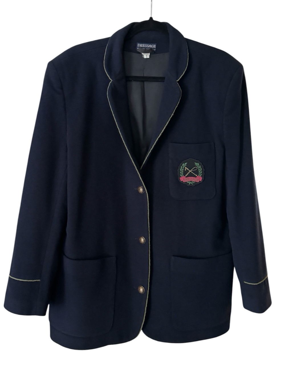 Dressage by Paul Costello Navy Blue Wool Equestrian Blazer Jacket Ireland 2XL
